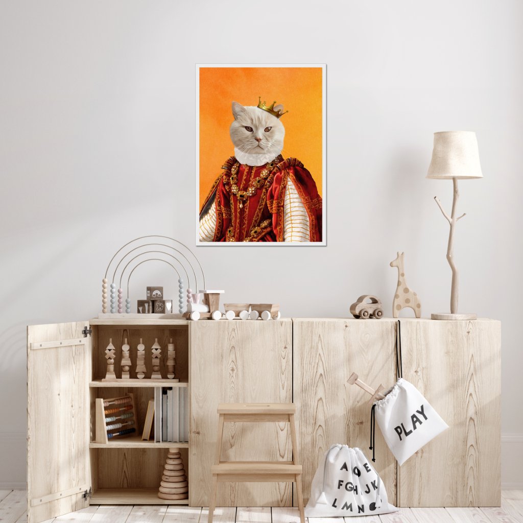 The Ruby Queen: Custom Pet Portrait - Paw & Glory - Dog Portraits - Pet Portraits