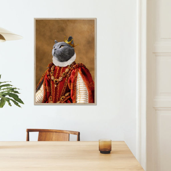 The Ruby Queen: Custom Pet Portrait | framed pet portrait | Paw & Glory