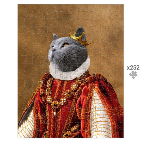 The Ruby Queen: Custom Pet Puzzle | royal pet portrait | Paw & Glory