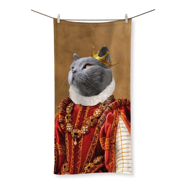 The Ruby Queen: Custom Pet Towel | royal pet portrait | Paw & Glory