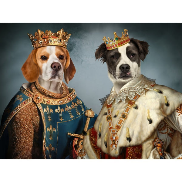 The Rulers: Custom Digital Download Pet Portrait | royal pet portrait | Paw & Glory
