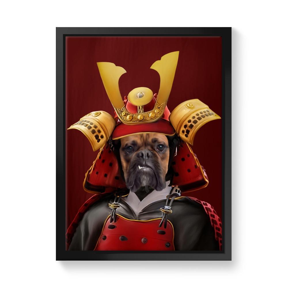 The Samurai: Custom Pet Canvas - Paw & Glory - Dog Portraits - Pet Portraits