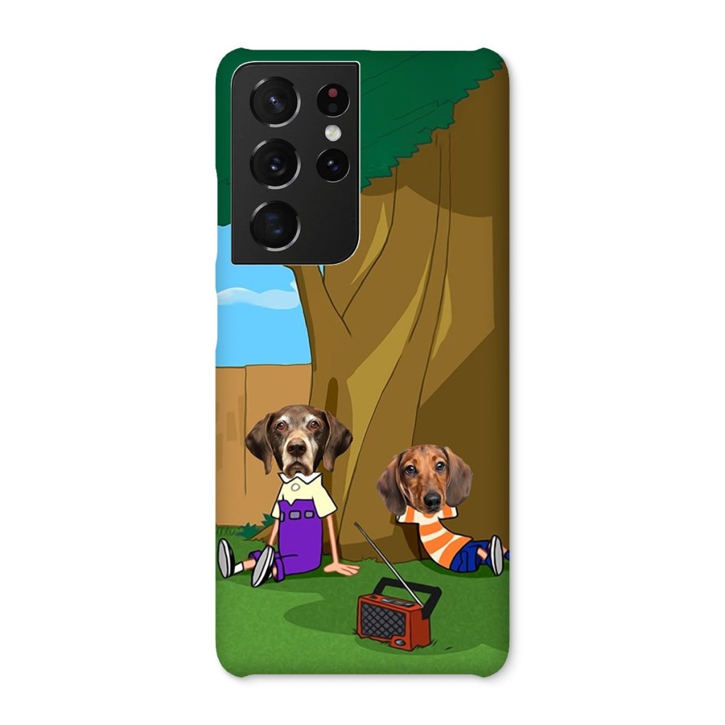 Cartoon Schemer Duo Custom Pet Phone Case | Custom Pet Artwork | Paw & Glory