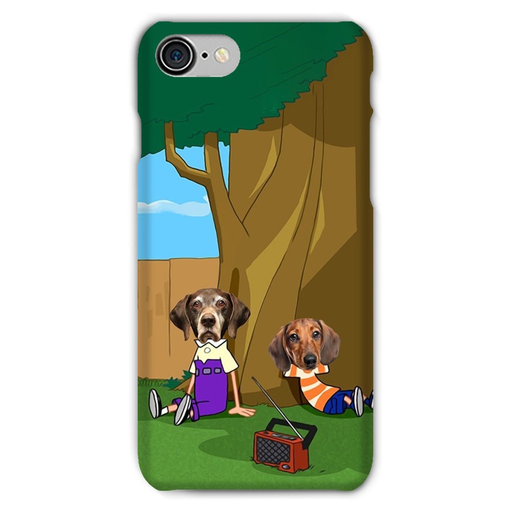 Cartoon Schemer Duo Custom Pet Phone Case | Custom Pet Artwork | Paw & Glory