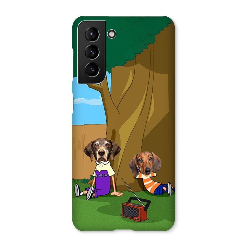 Cartoon Schemer Duo Custom Pet Phone Case | Custom Pet Artwork | Paw & Glory