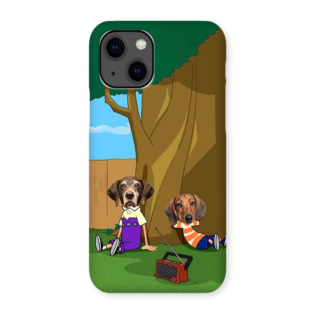 Cartoon Schemer Duo Custom Pet Phone Case | Custom Pet Artwork | Paw & Glory