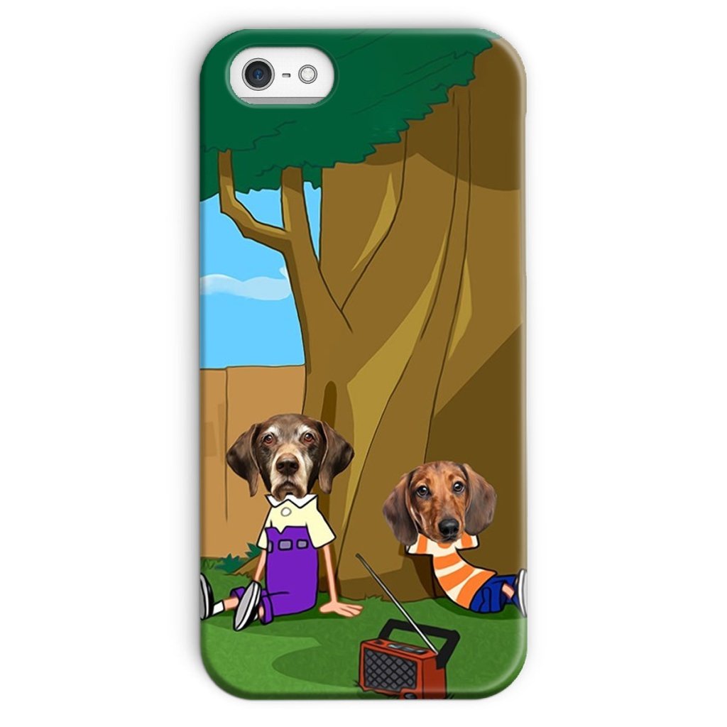 Cartoon Schemer Duo Custom Pet Phone Case | Custom Pet Artwork | Paw & Glory