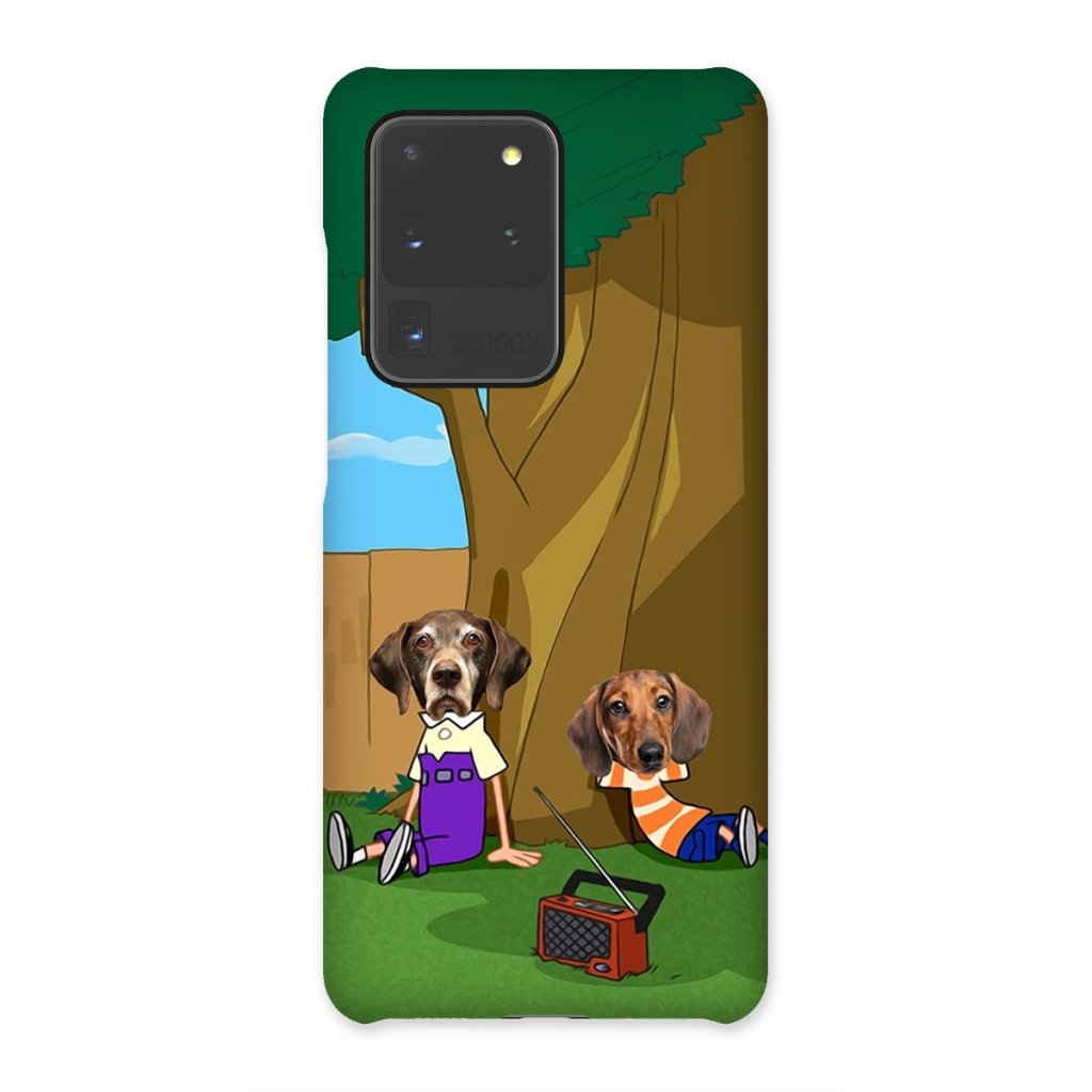 Cartoon Schemer Duo Custom Pet Phone Case | Custom Pet Artwork | Paw & Glory