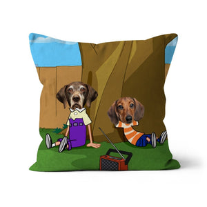The Schemers (Phineas and Ferb Inspired): Custom Pet Pillow - Paw & Glory - Dog Portraits - Pet Portraits