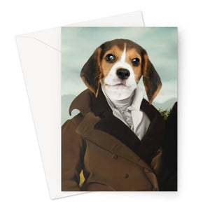 The Scholar: Custom Pet Greeting Card - Paw & Glory - Dog Portraits - Pet Portraits