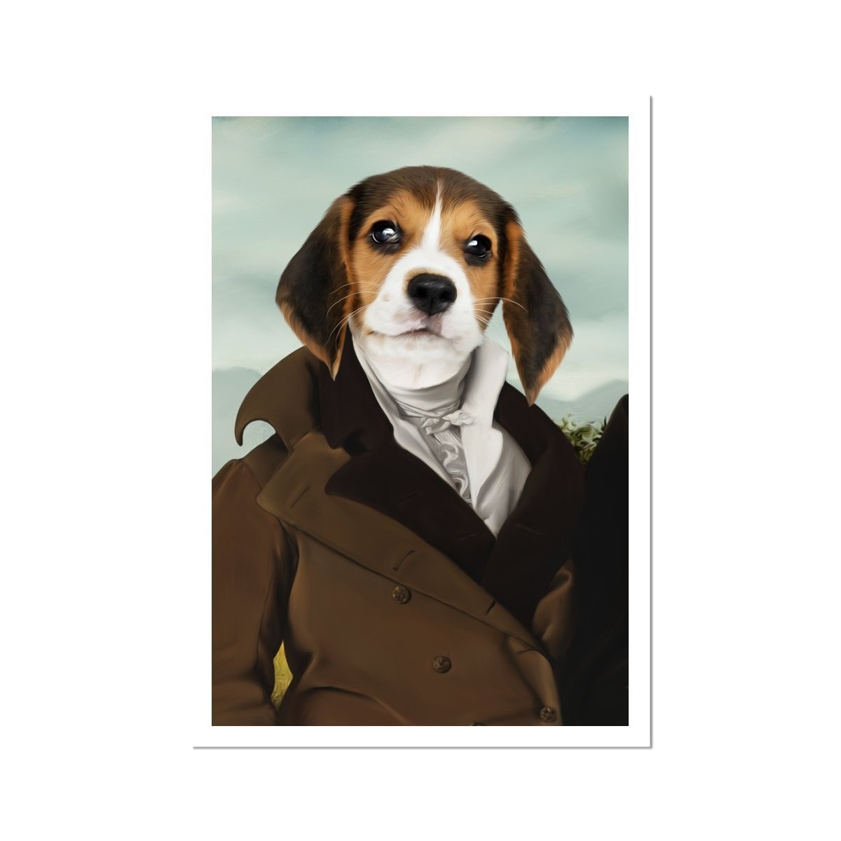 The Scholar: Custom Pet Portrait - Paw & Glory - Dog Portraits - Pet Portraits
