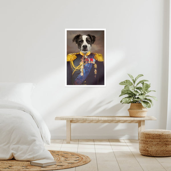 The Seasoned Sergeant: Custom Pet Poster | royal pet portrait | Paw & Glory