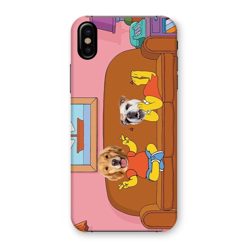 The Simpsons (Bart and Lisa): Custom Pet Phone Case - Paw & Glory - Dog Portraits - Pet Portraits