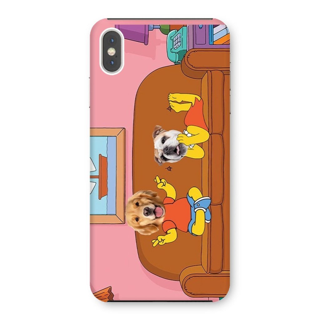 The Simpsons (Bart and Lisa): Custom Pet Phone Case - Paw & Glory - Dog Portraits - Pet Portraits