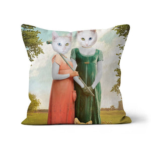 The Sisters (Bridgerton Inspired): Custom Pet Pillow - Paw & Glory - Dog Portraits - Pet Portraits