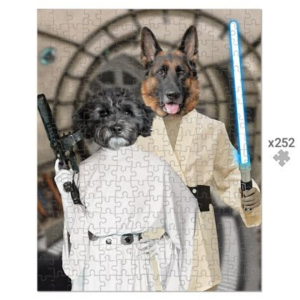 Galactic Sibling Duo Custom Pet Puzzle | Pet Lover Gift | Paw & Glory