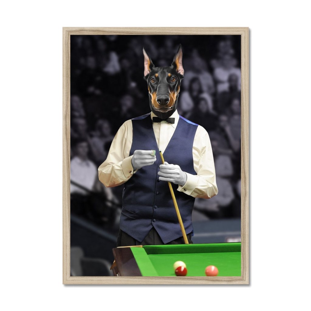 The Snooker Player: Custom Pet Portrait - Paw & Glory - Dog Portraits - Pet Portraits