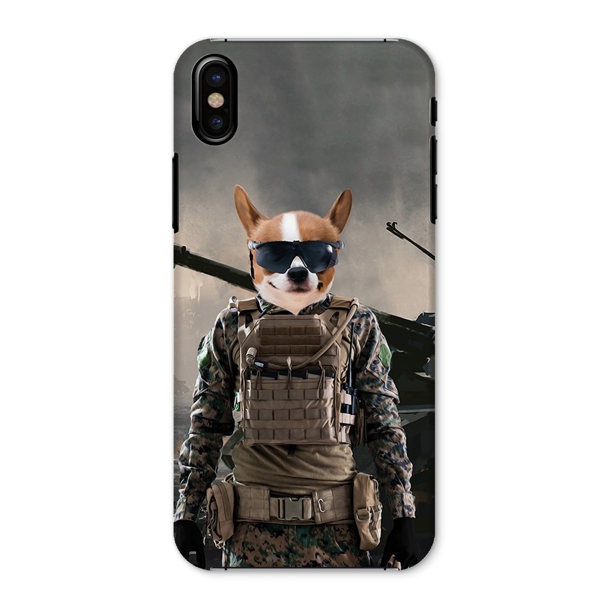 The Soldier: Custom Pet Phone Case - Paw & Glory - Dog Portraits - Pet Portraits
