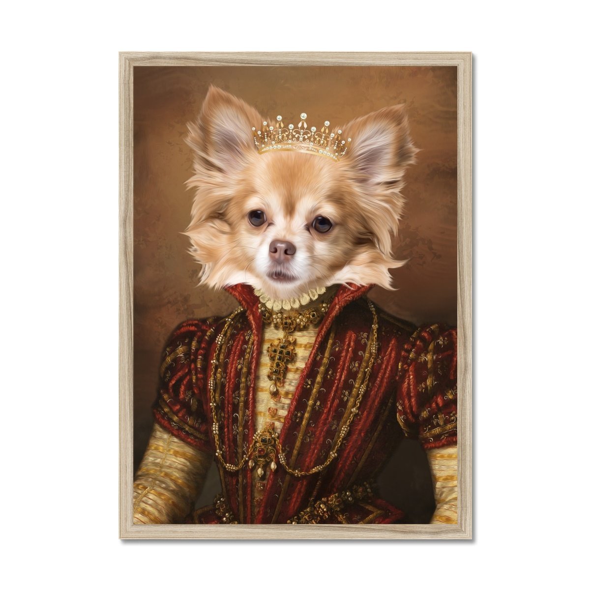The Spanish Princess: Custom Pet Portrait - Paw & Glory - Dog Portraits - Pet Portraits