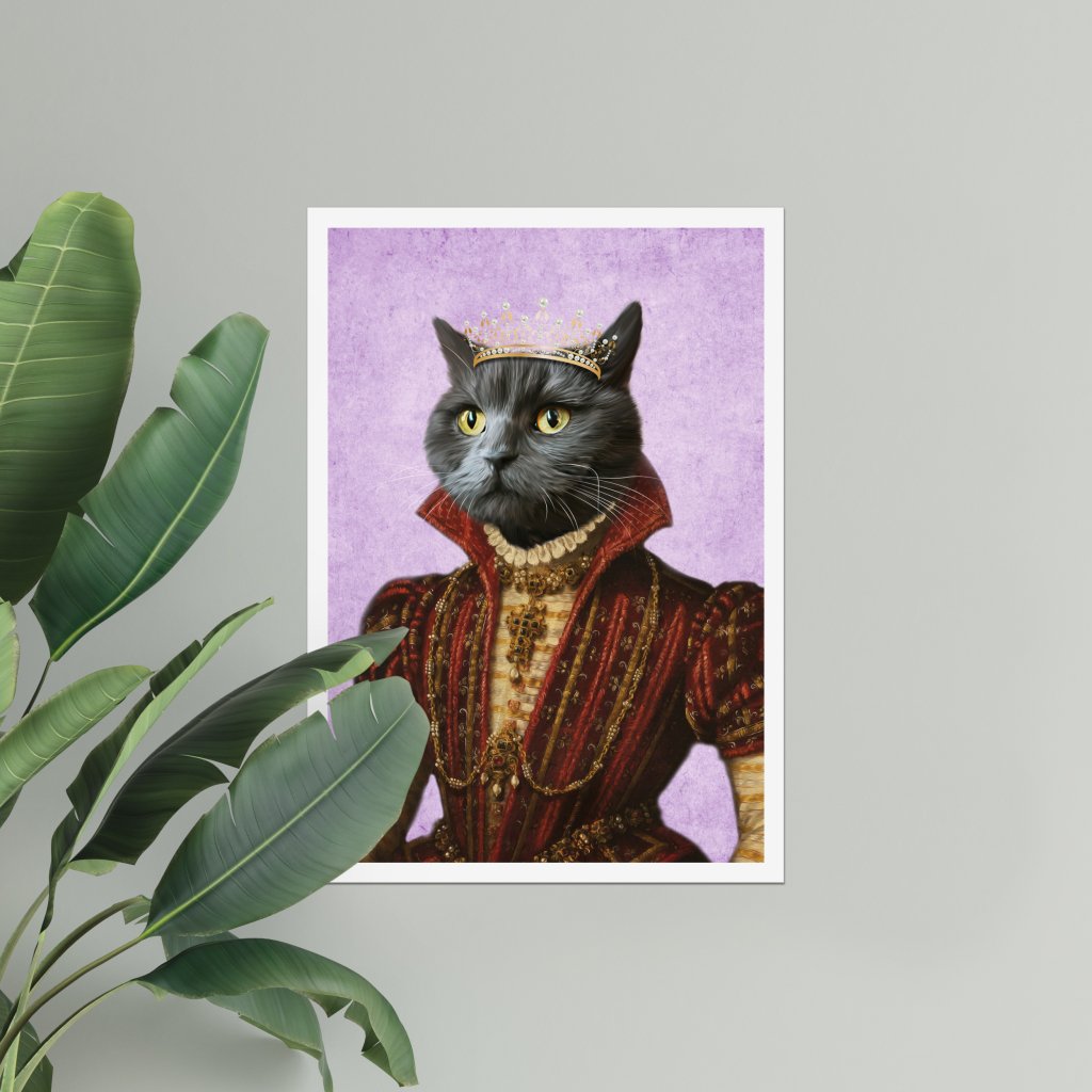 The Spanish Princess: Custom Pet Poster - Paw & Glory - Dog Portraits - Pet Portraits