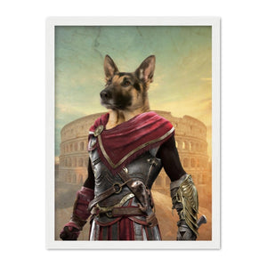 The Spartan: Custom Pet Portrait - Paw & Glory - Dog Portraits - Pet Portraits