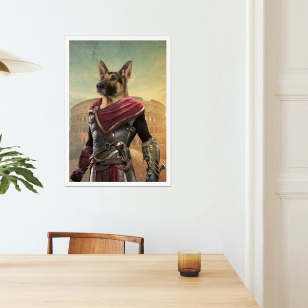 The Spartan Custom Pet Poster | Pet Portrait Print | Paw & Glory
