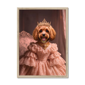The Spoiled Princess: Custom Pet Framed Portrait - Paw & Glory - Dog Portraits - Pet Portraits