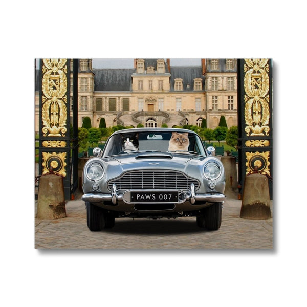 The Spy Car: Custom Pet Canvas - Paw & Glory - Dog Portraits - Pet Portraits