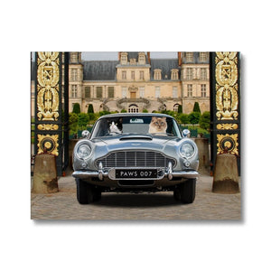 The Spy Car: Custom Pet Canvas - Paw & Glory - Dog Portraits - Pet Portraits