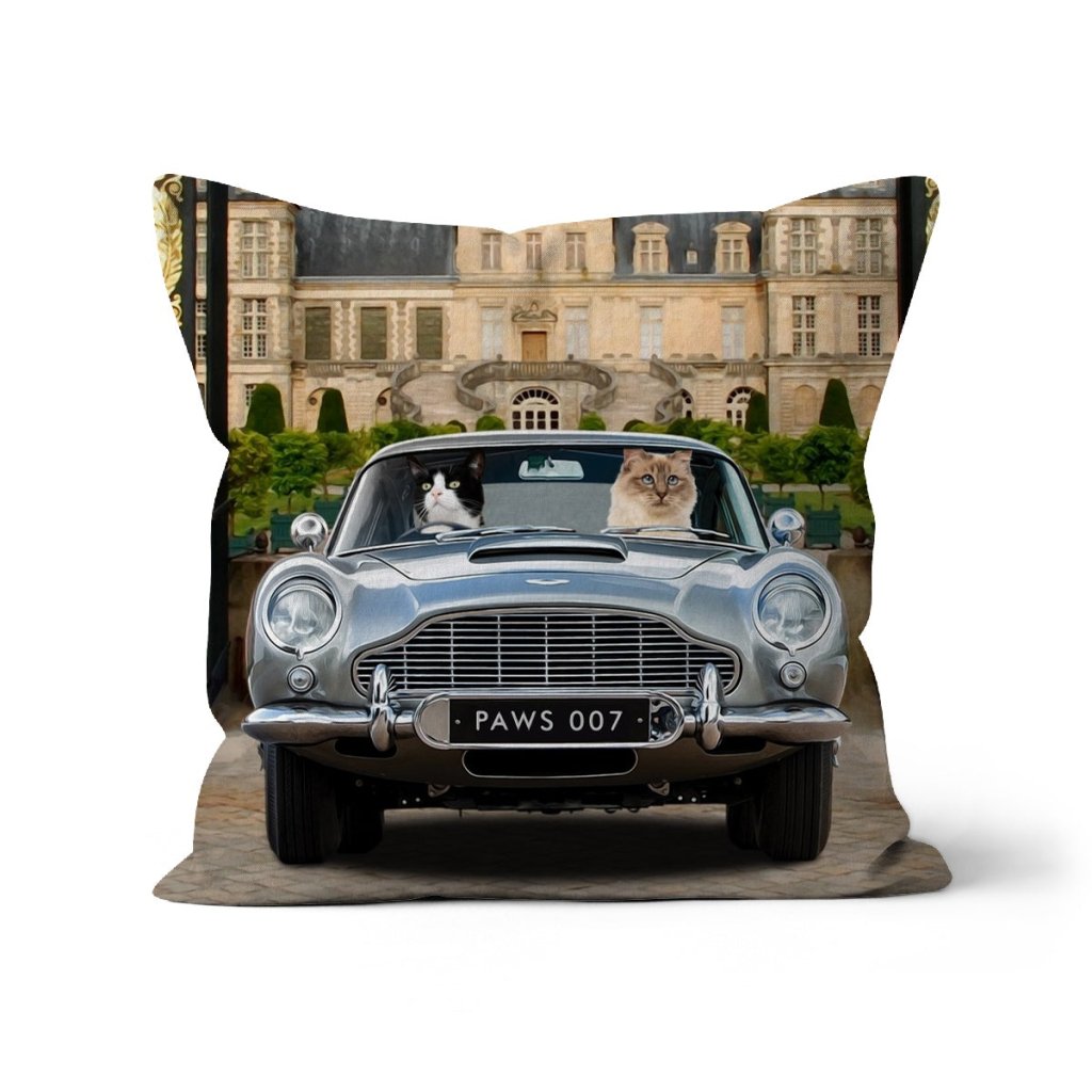 The Spy Car: Custom Pet Pillow - Paw & Glory - Dog Portraits - Pet Portraits