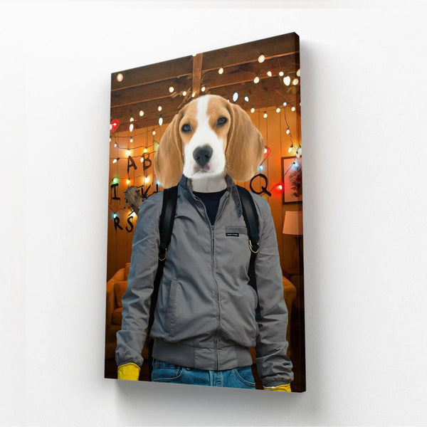 Retro 80s Sci-Fi Custom Pet Canvas | Custom Pet Portrait Canvas | Paw & Glory