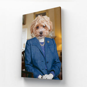 The Thatcher (Margaret Thatcher Inspired): Custom Pet Canvas - Paw & Glory - Dog Portraits - Pet Portraits