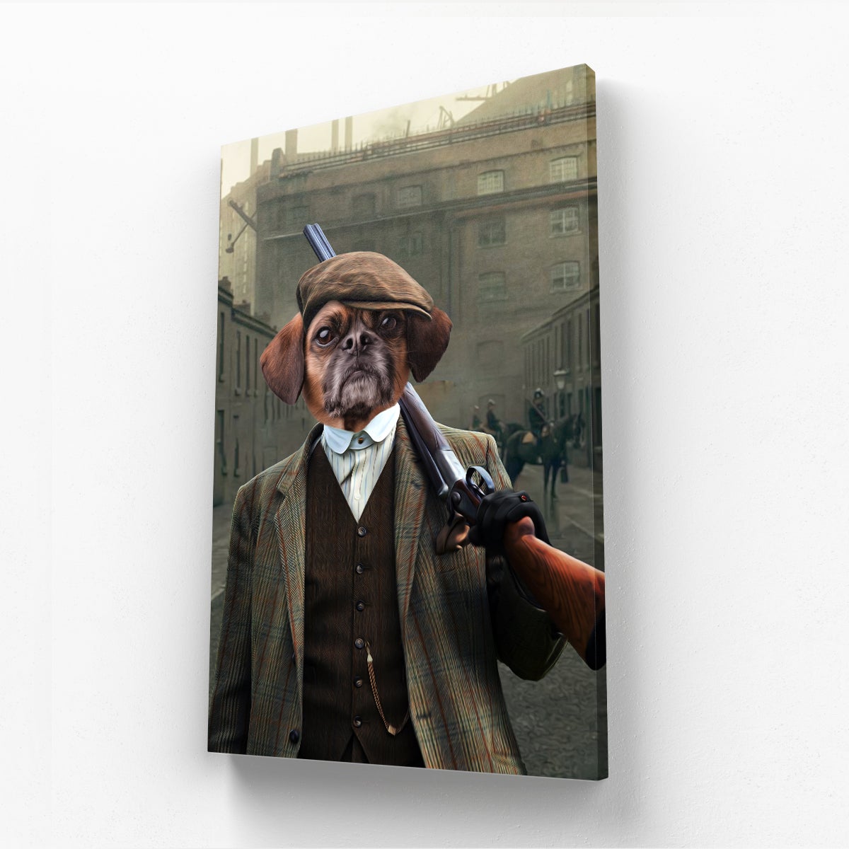 1920s Gangster Custom Pet Canvas | Custom Pet Portrait Canvas | Paw & Glory