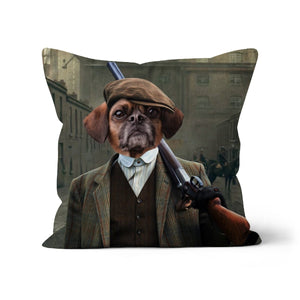 The Thug (Peaky Blinders Inspired): Custom Pet Pillow - Paw & Glory - Dog Portraits - Pet Portraits