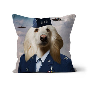 The US Female Airforce Officer: Custom Pet Pillow - Paw & Glory - Dog Portraits - Pet Portraits