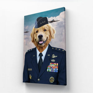 The US Male Airforce Officer: Custom Pet Canvas - Paw & Glory - Dog Portraits - Pet Portraits