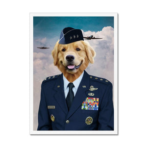 The US Male Airforce Officer: Custom Pet Portrait - Paw & Glory - Dog Portraits - Pet Portraits