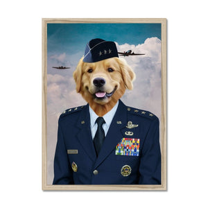The US Male Airforce Officer: Custom Pet Portrait - Paw & Glory - Dog Portraits - Pet Portraits