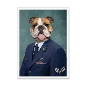 The US Male Navy Officer: Custom Pet Portrait - Paw & Glory - Dog Portraits - Pet Portraits