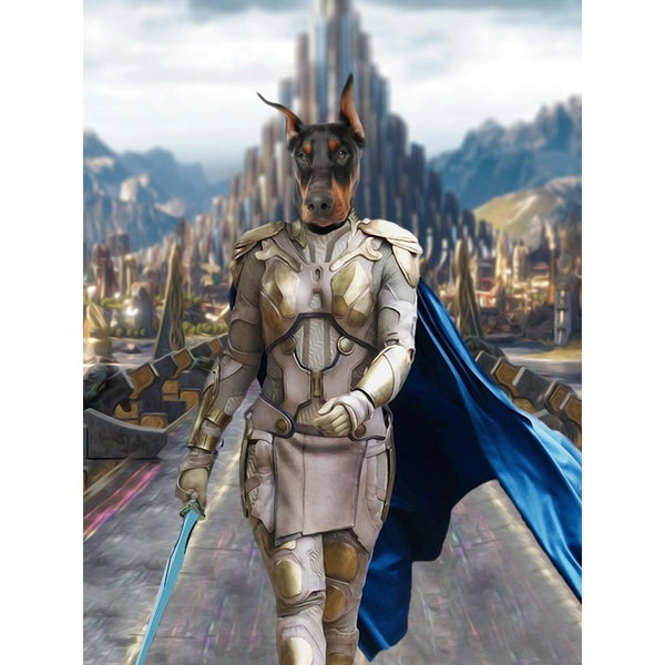 Valkyrie Warrior Custom Digital Download Pet Portrait | Pet Portrait From Photo | Paw & Glory