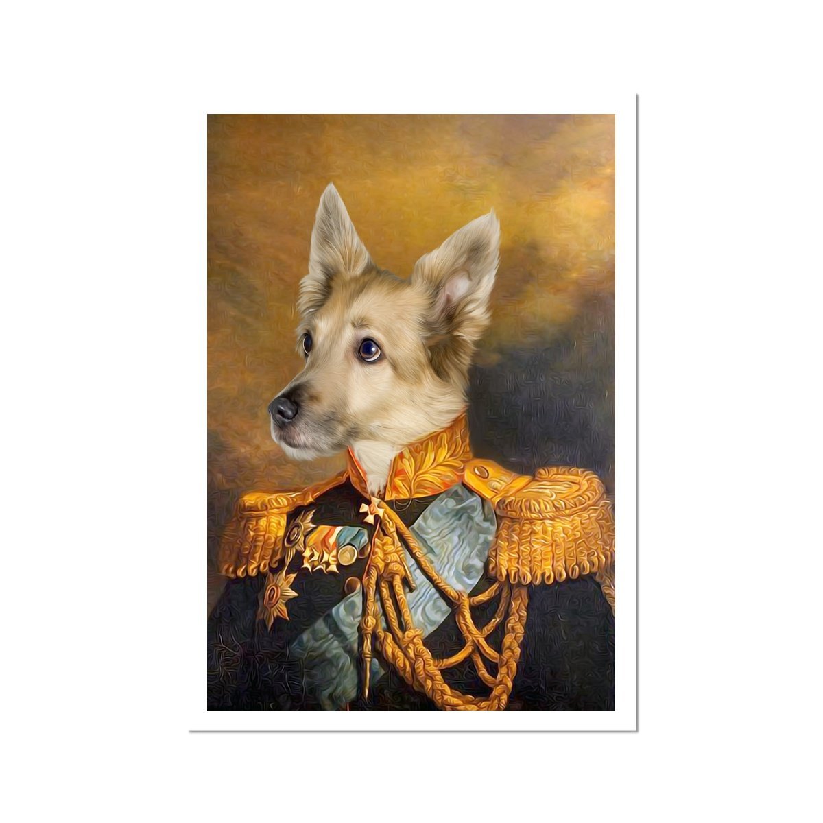 The Veteran: Custom Pet Poster - Paw & Glory - Dog Portraits - Pet Portraits