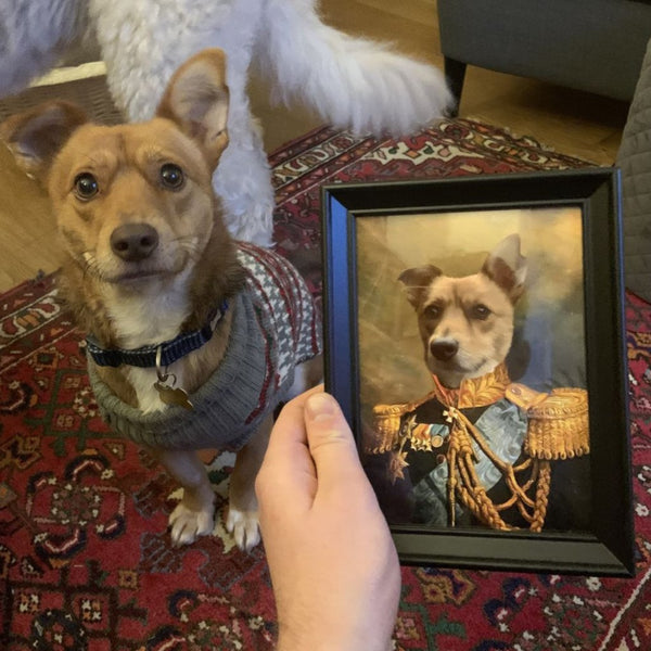 The Veteran: Custom Pet Poster | royal pet portrait | Paw & Glory