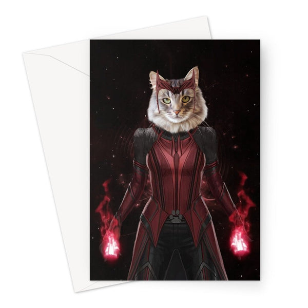 Retro Sitcom Heroine Custom Pet Greeting Card | Personalised Pet Gift | Paw & Glory