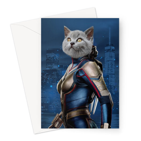 Tiny Winged Heroine Custom Pet Greeting Card | Pet Lover Gift | Paw & Glory