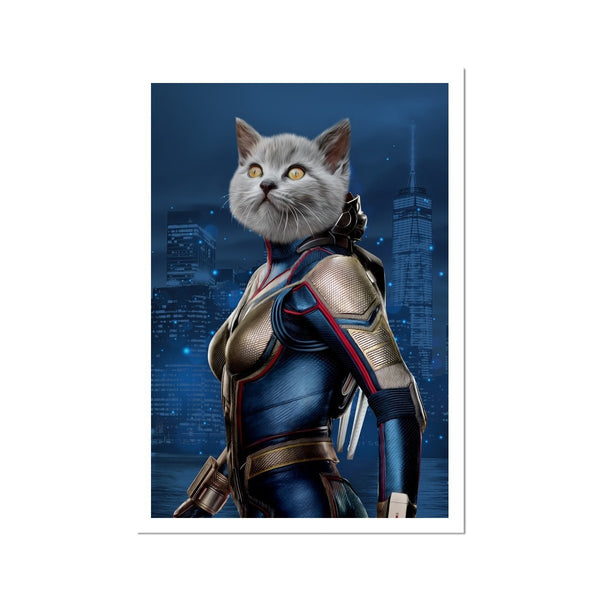 Tiny Winged Heroine Custom Pet Poster | Pet Portrait Print | Paw & Glory