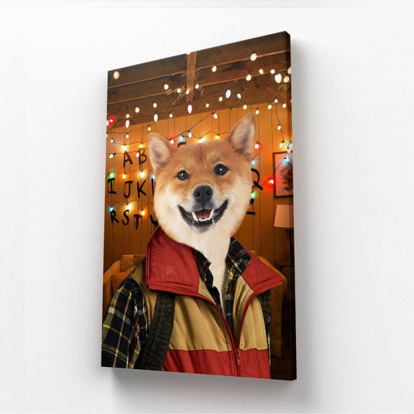 Retro 80s Sci-Fi Custom Pet Canvas | Custom Pet Portrait Canvas | Paw & Glory