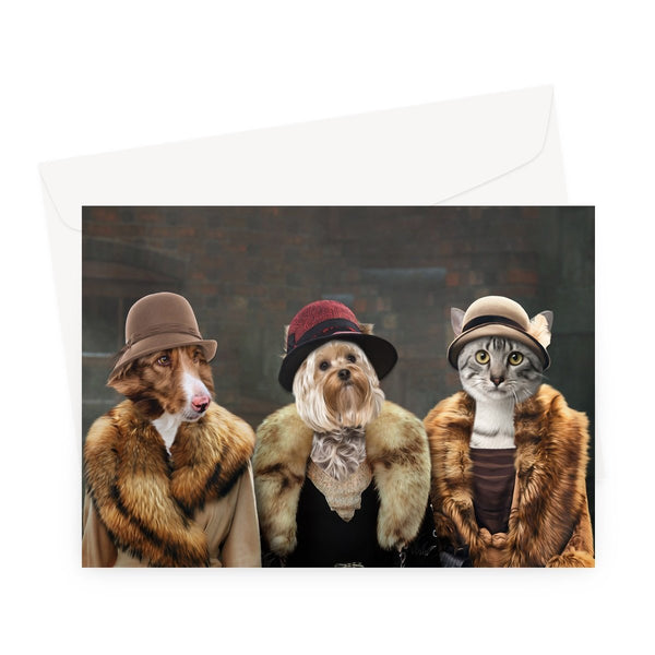 1920s Ladies Trio Custom Pet Greeting Card | Personalised Pet Gift | Paw & Glory