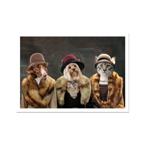 1920s Ladies Trio Custom Pet Poster | Custom Pet Portrait Print | Paw & Glory