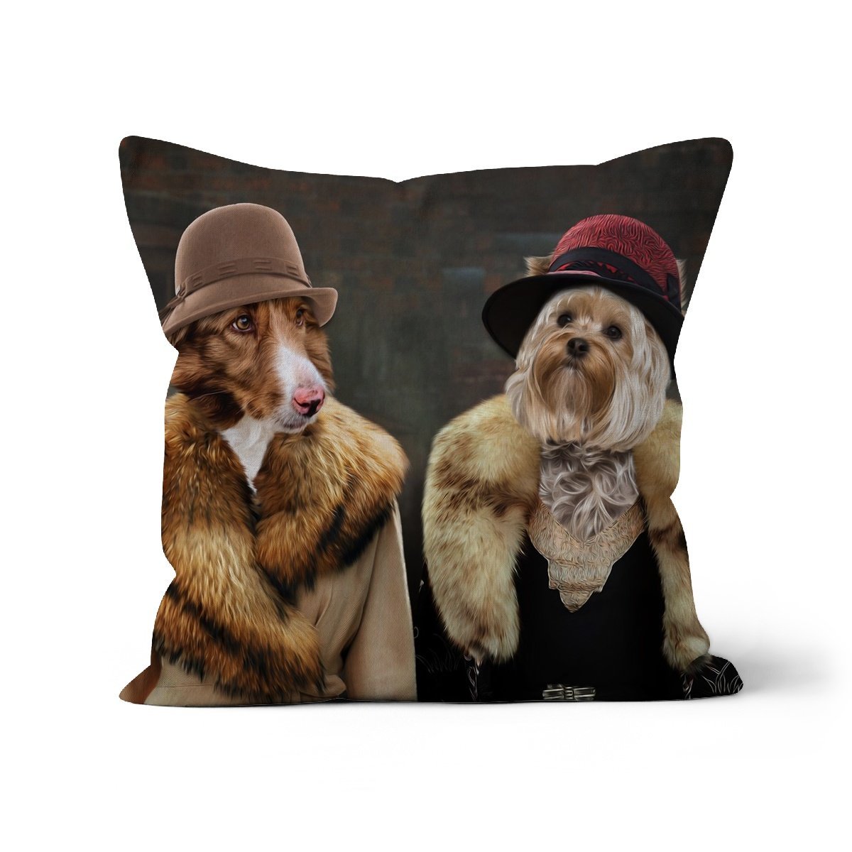 1920s Ladies Custom 2 Pet Pillow | Personalised Pet Gift | Paw & Glory