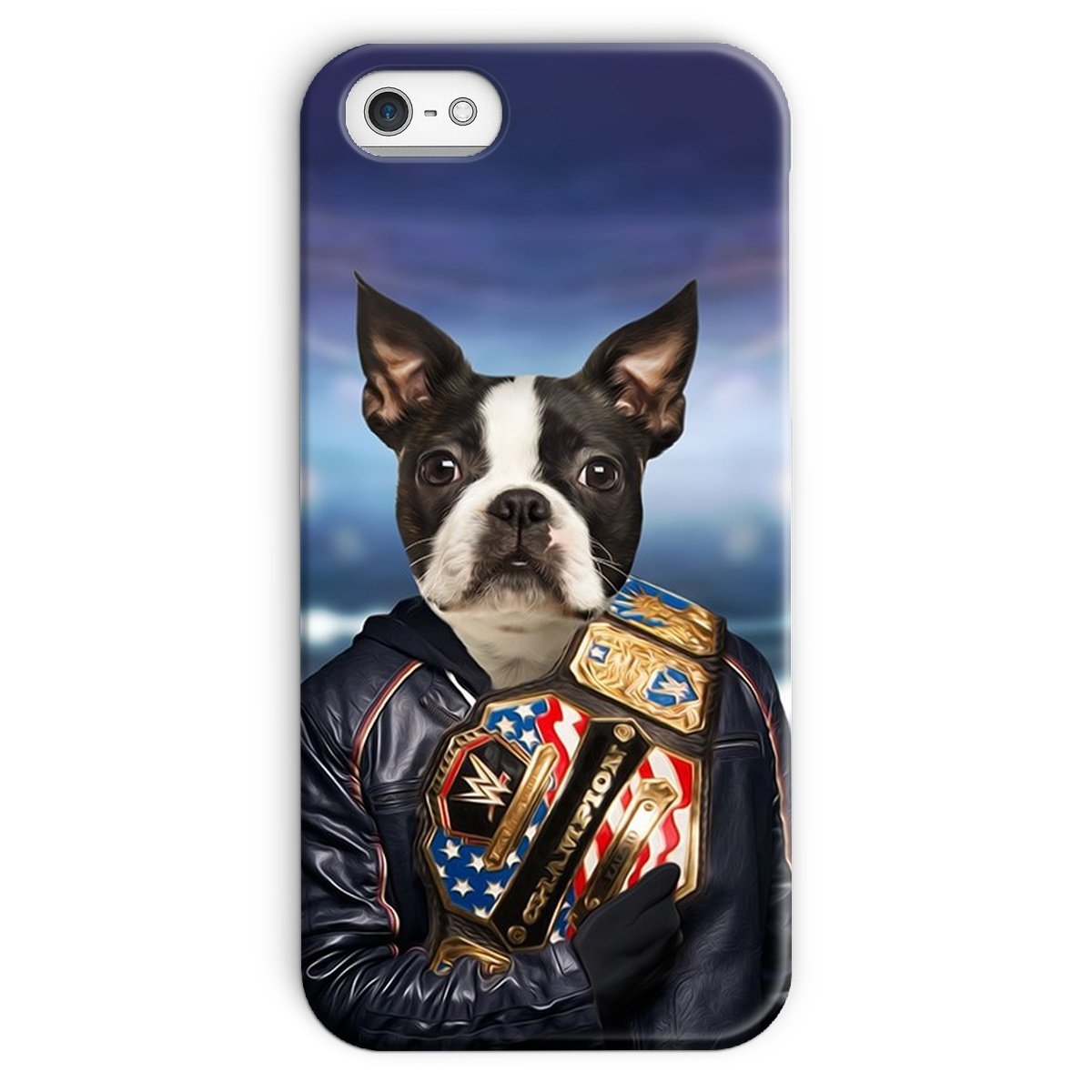 The Wrestler: Custom Pet Phone Case - Paw & Glory - Dog Portraits - Pet Portraits
